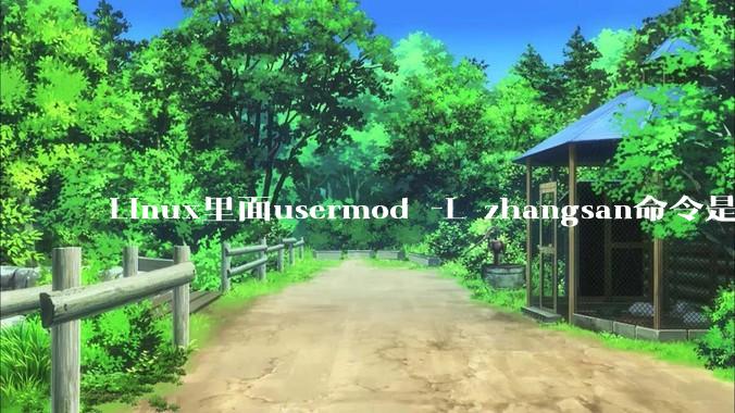 Linux里面usermod -L zhangsan命令是什么？