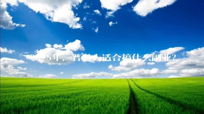 2025年，普通人适合搞什么副业？